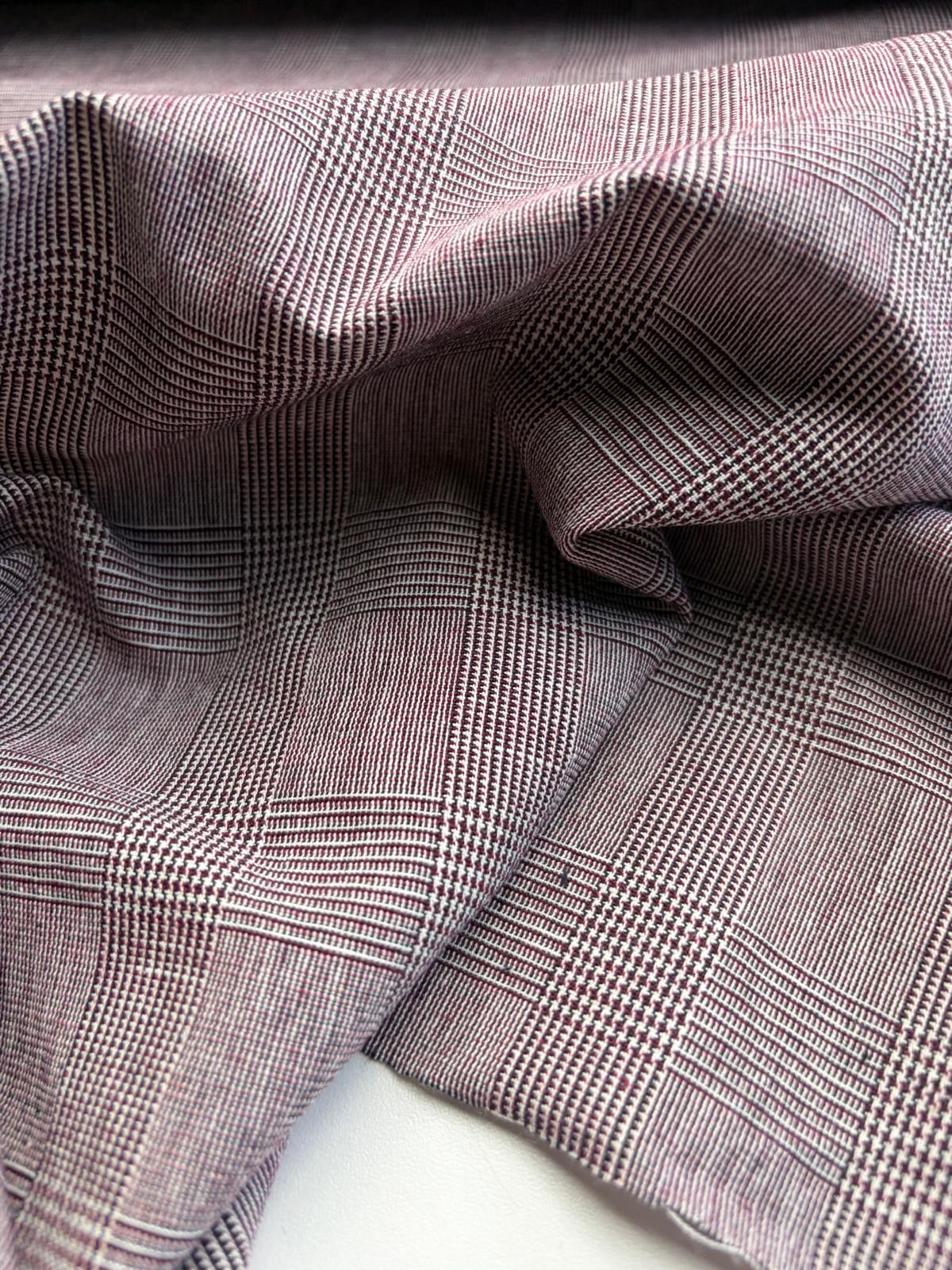 DANTE 042  cotton/linnen Prince of Wales pink