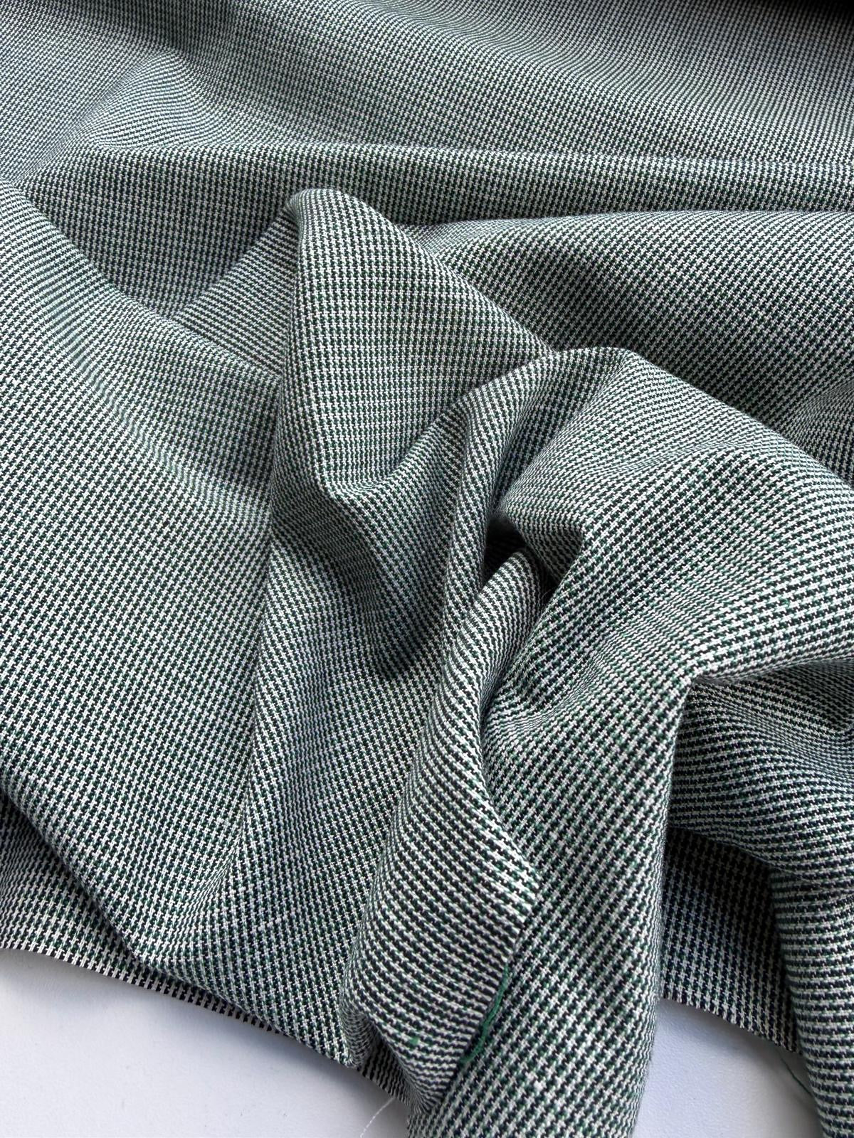 PC DANTE 036 cotton/linnen houndstooth green
