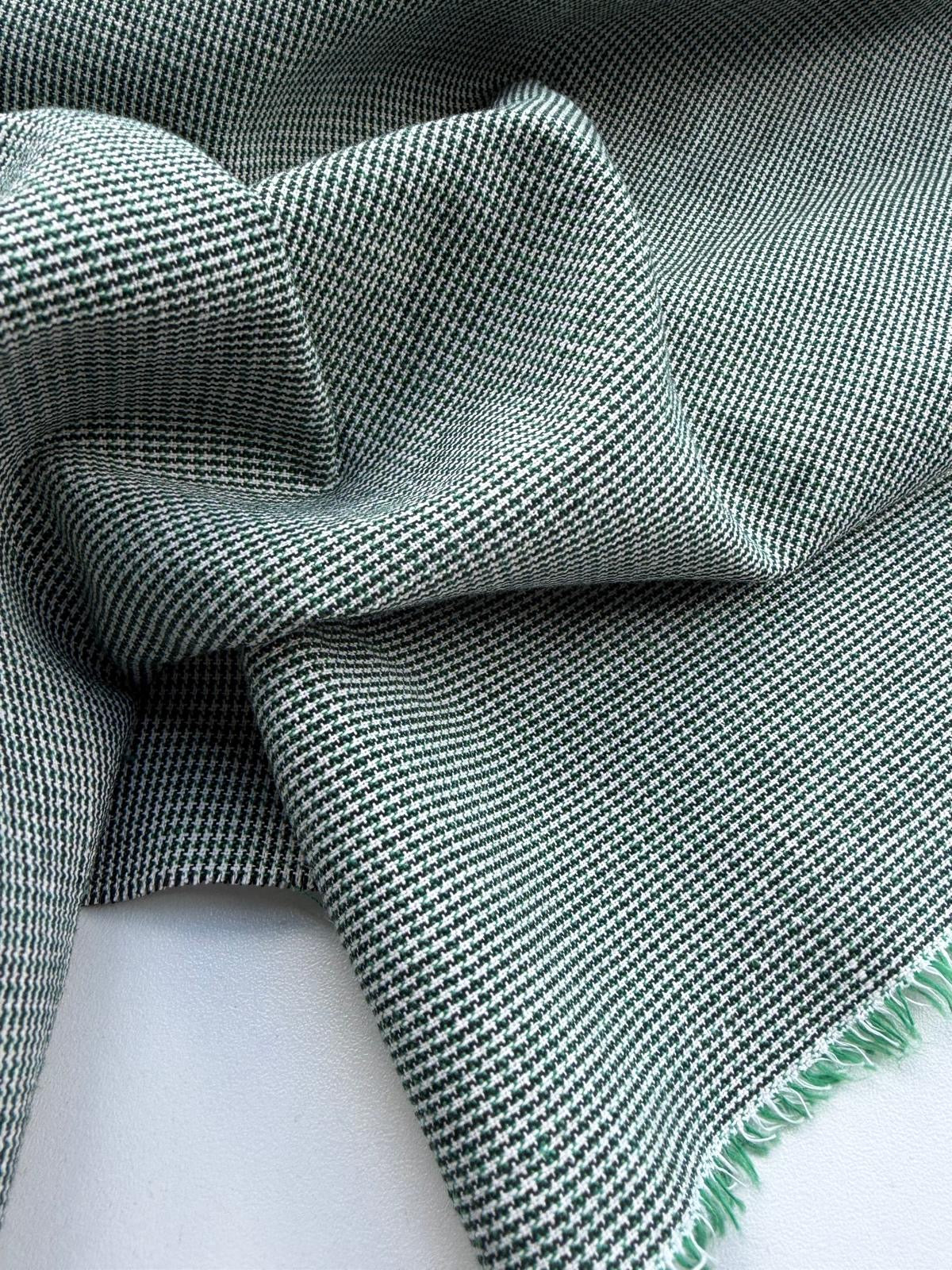 PC DANTE 036 cotton/linnen houndstooth green