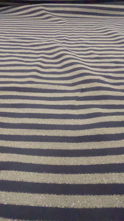 PC BILLY 009 khaky/black striped French Terry with lurex